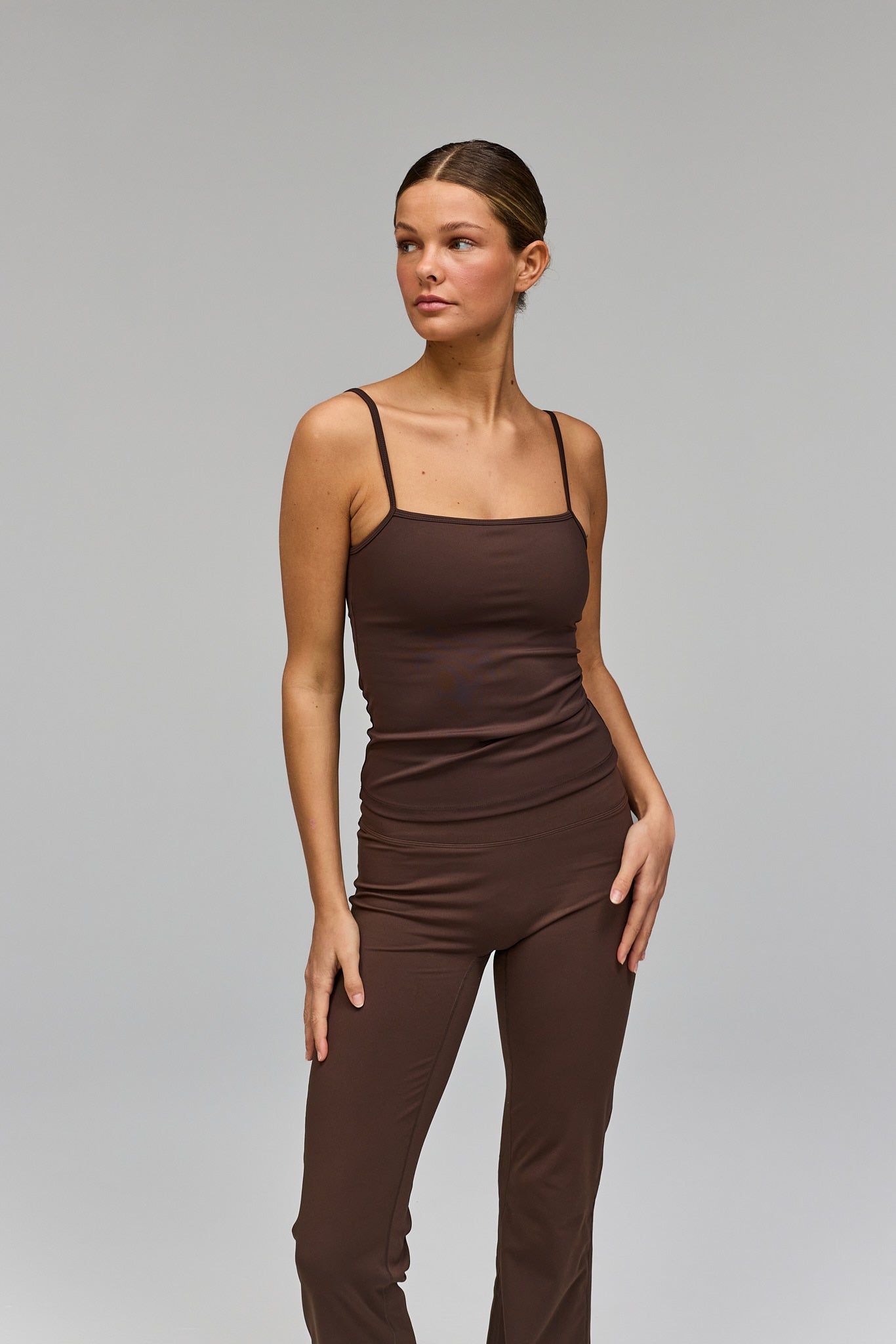 Active Tank Top - Pecan Brown Tone In Tone