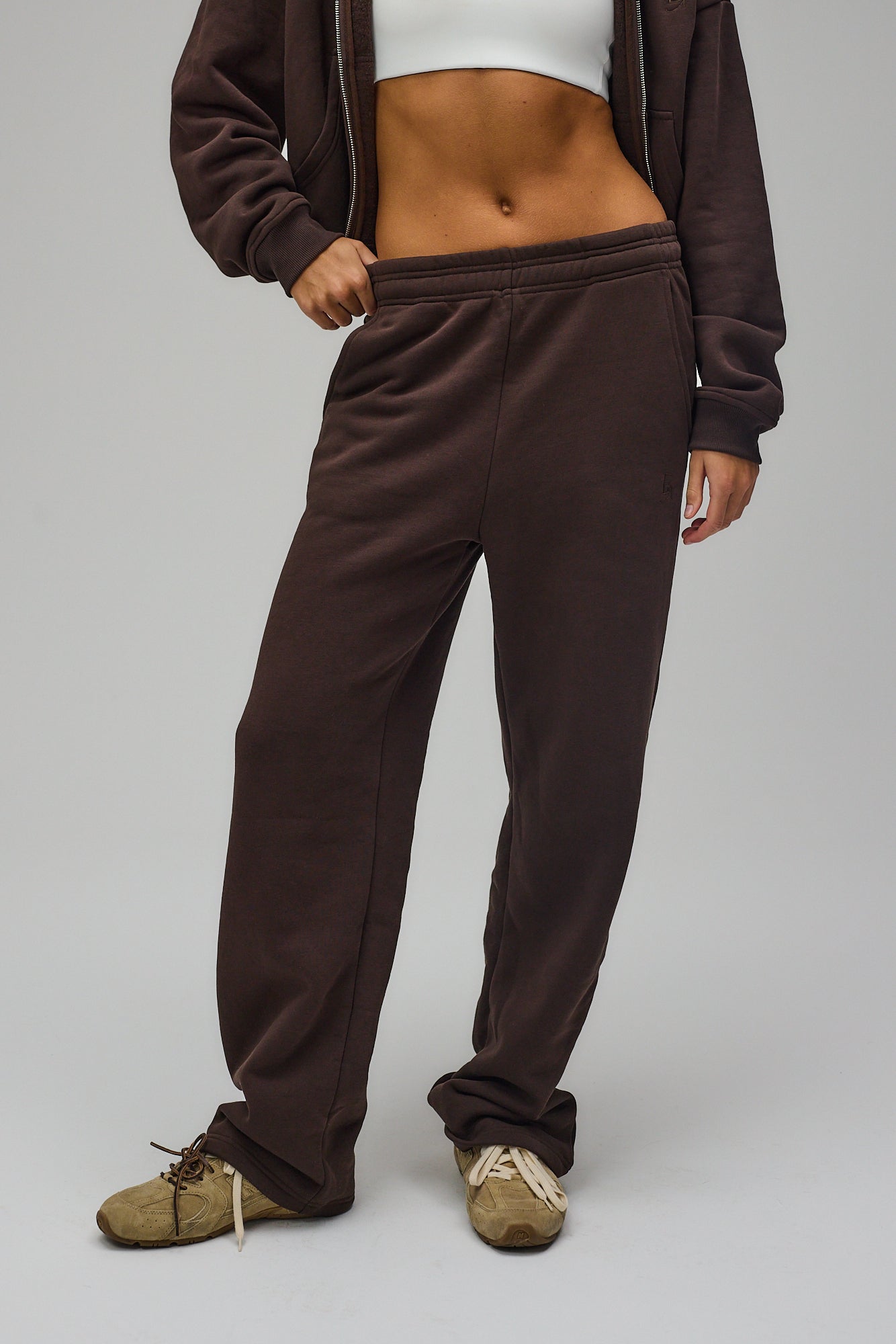 Wide Sweatpants - Pecan Brown