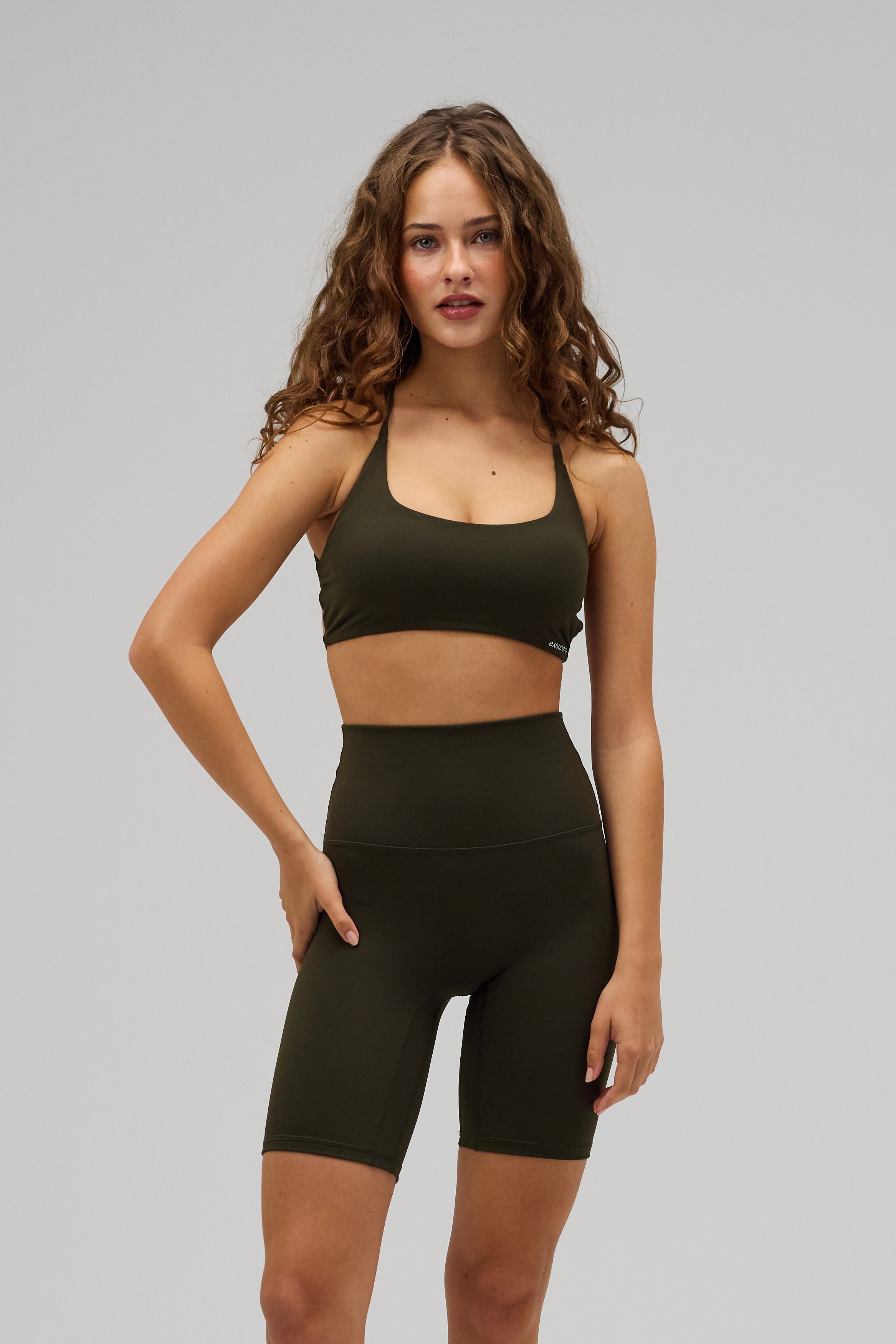 Fleek Biker Shorts - Forest Green