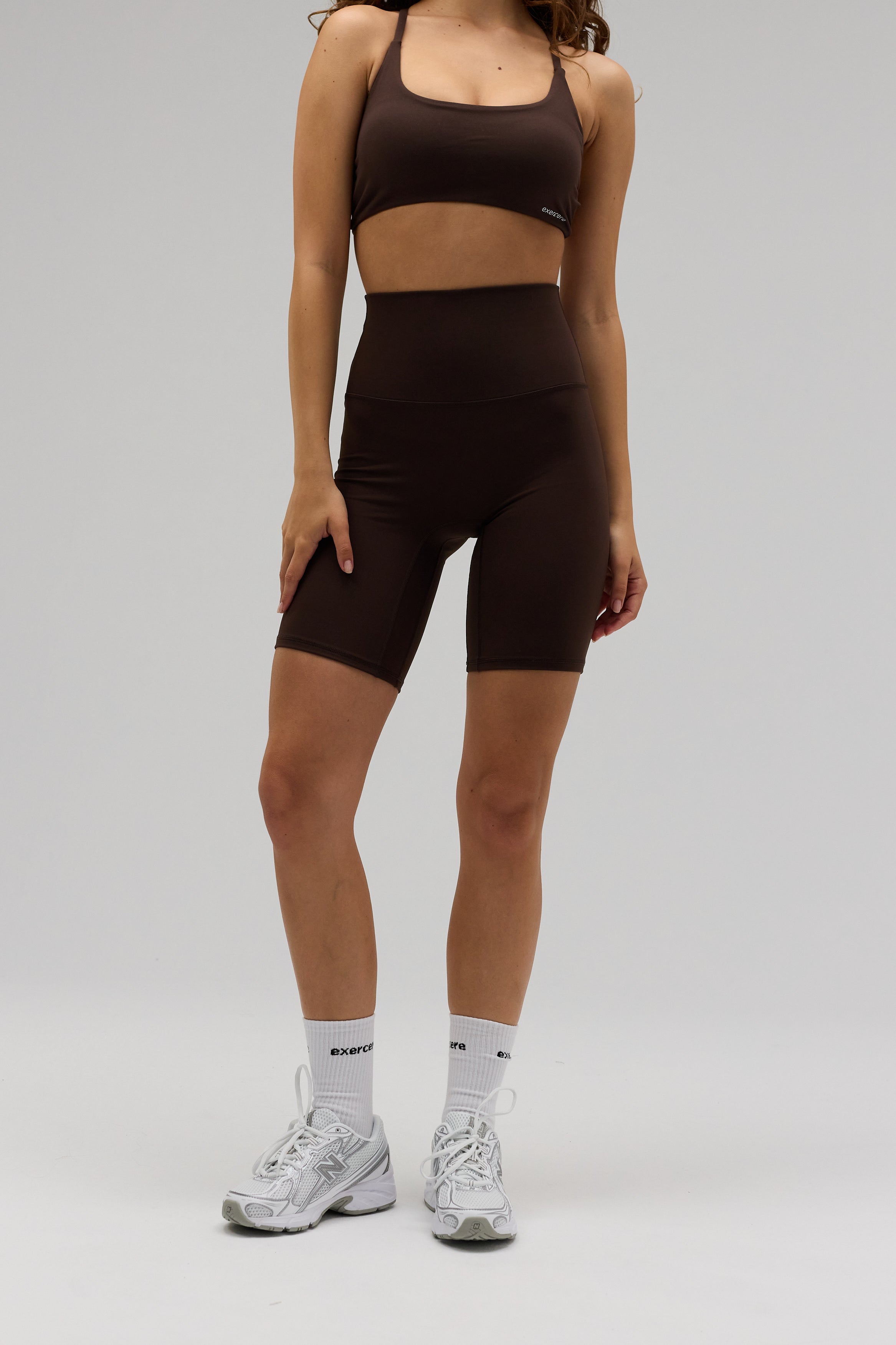Fleek Biker Shorts - Pecan Brown