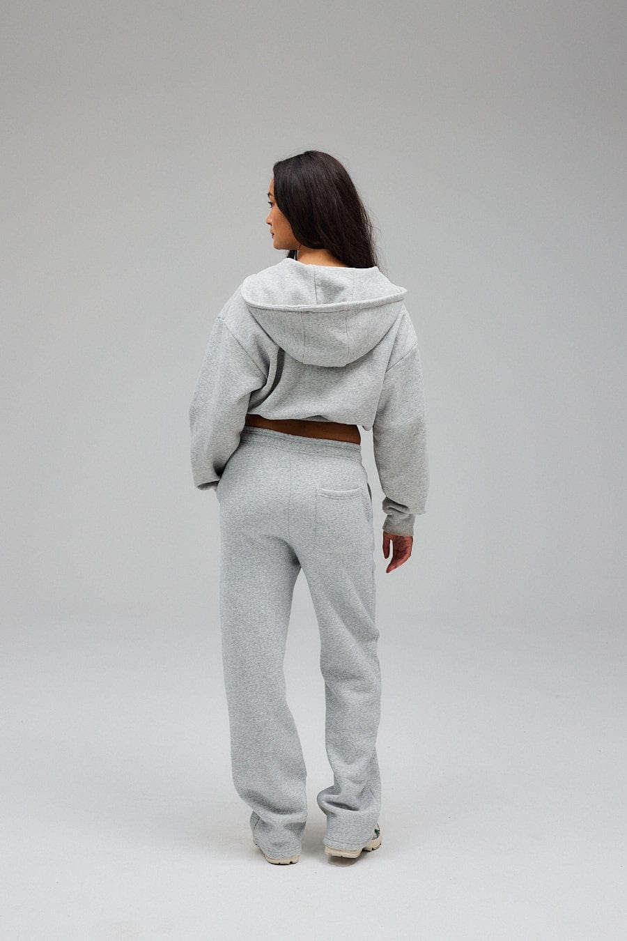 Wide Sweatpants - Grey Melange