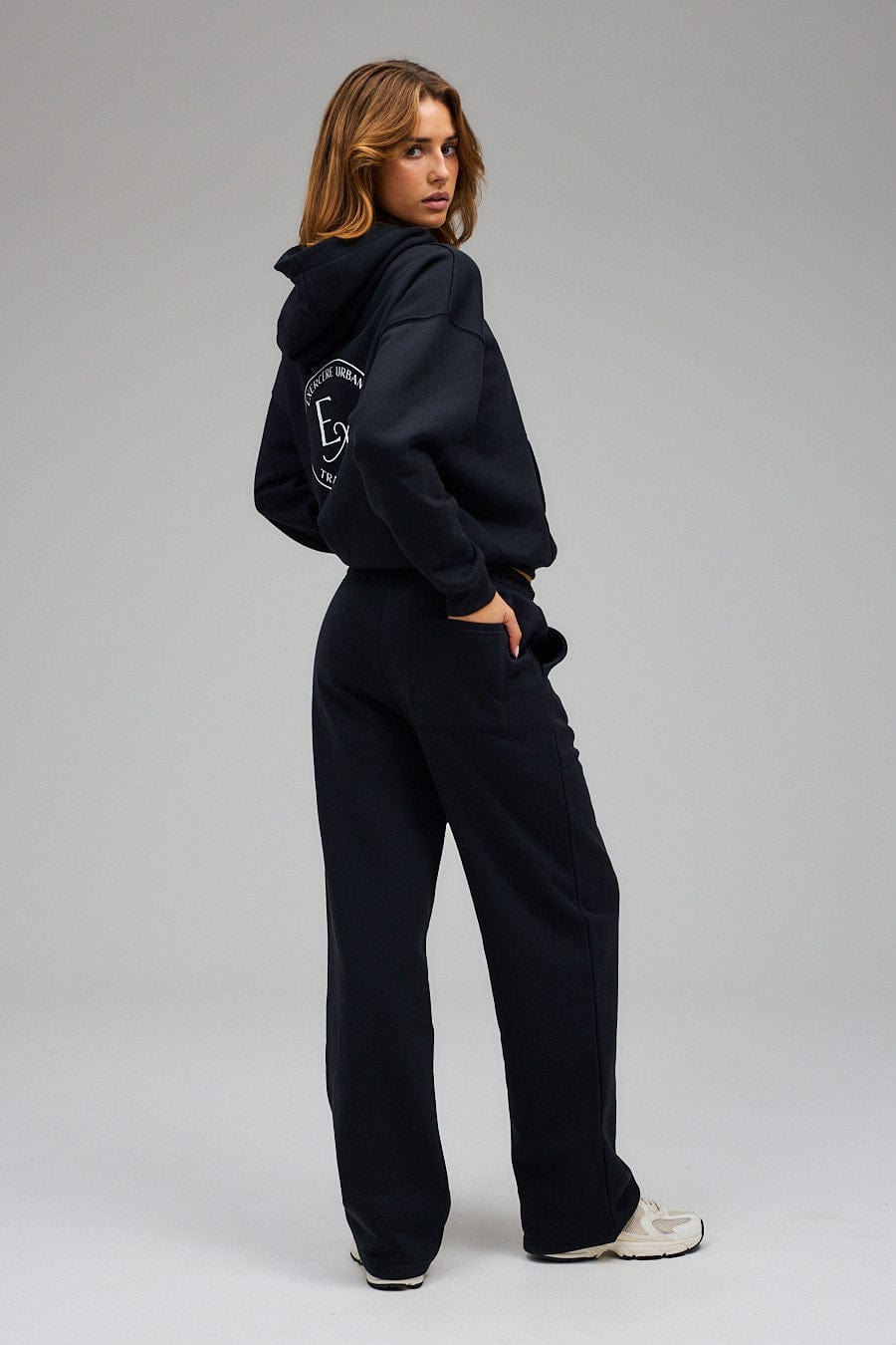 Wide Sweatpants - Black