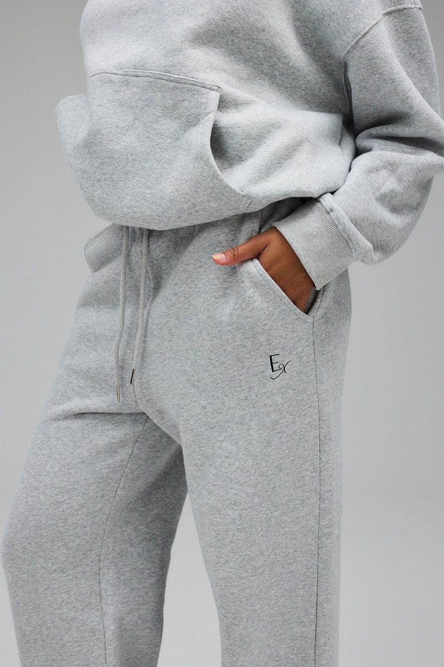 Wide Sweatpants - Grey Melange
