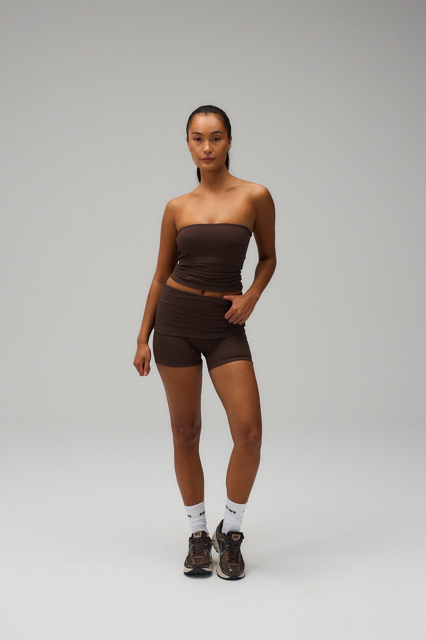 Rib Tube Top - Pecan Brown