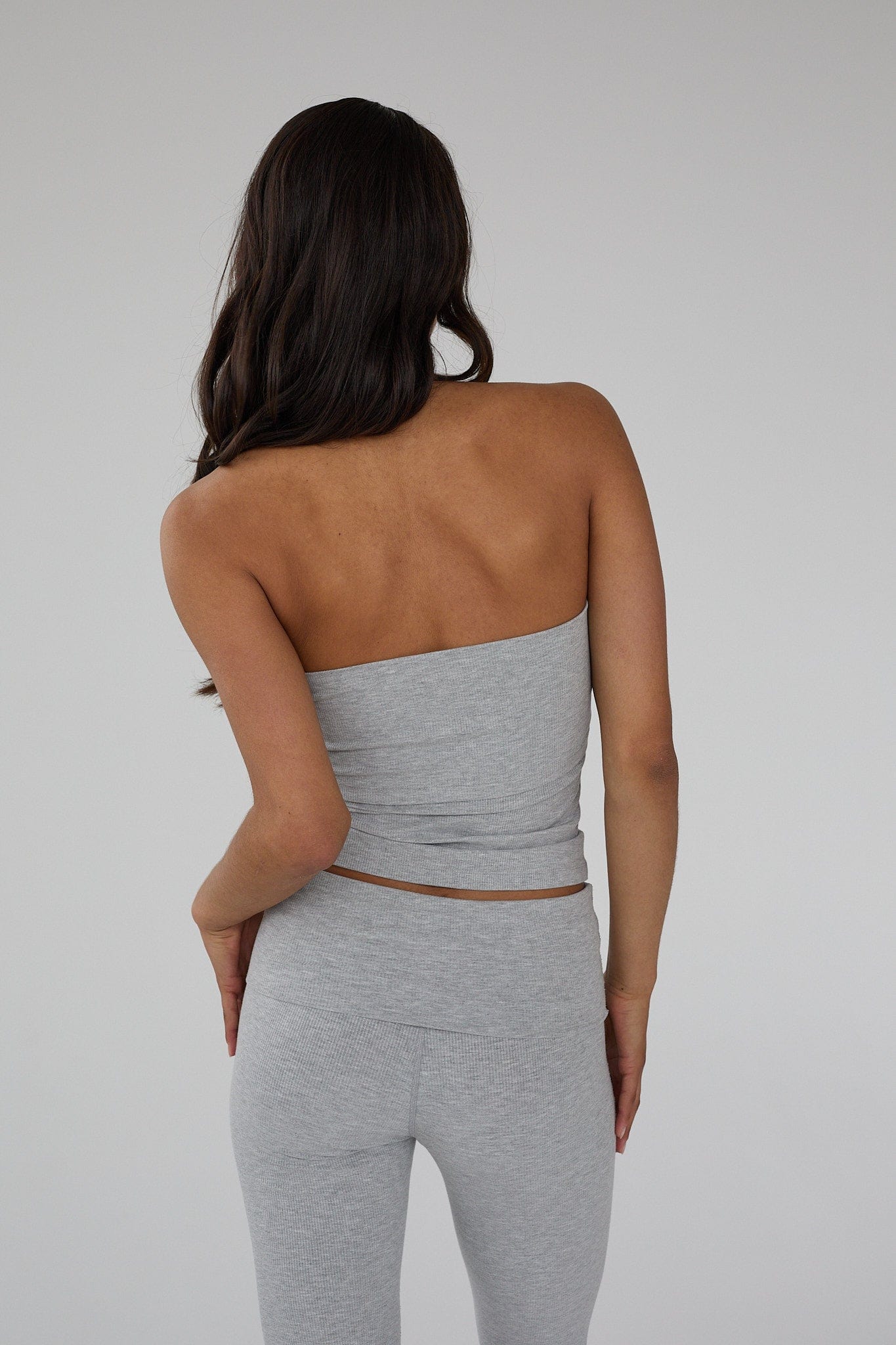 Rib Tube Top - Grey Melange