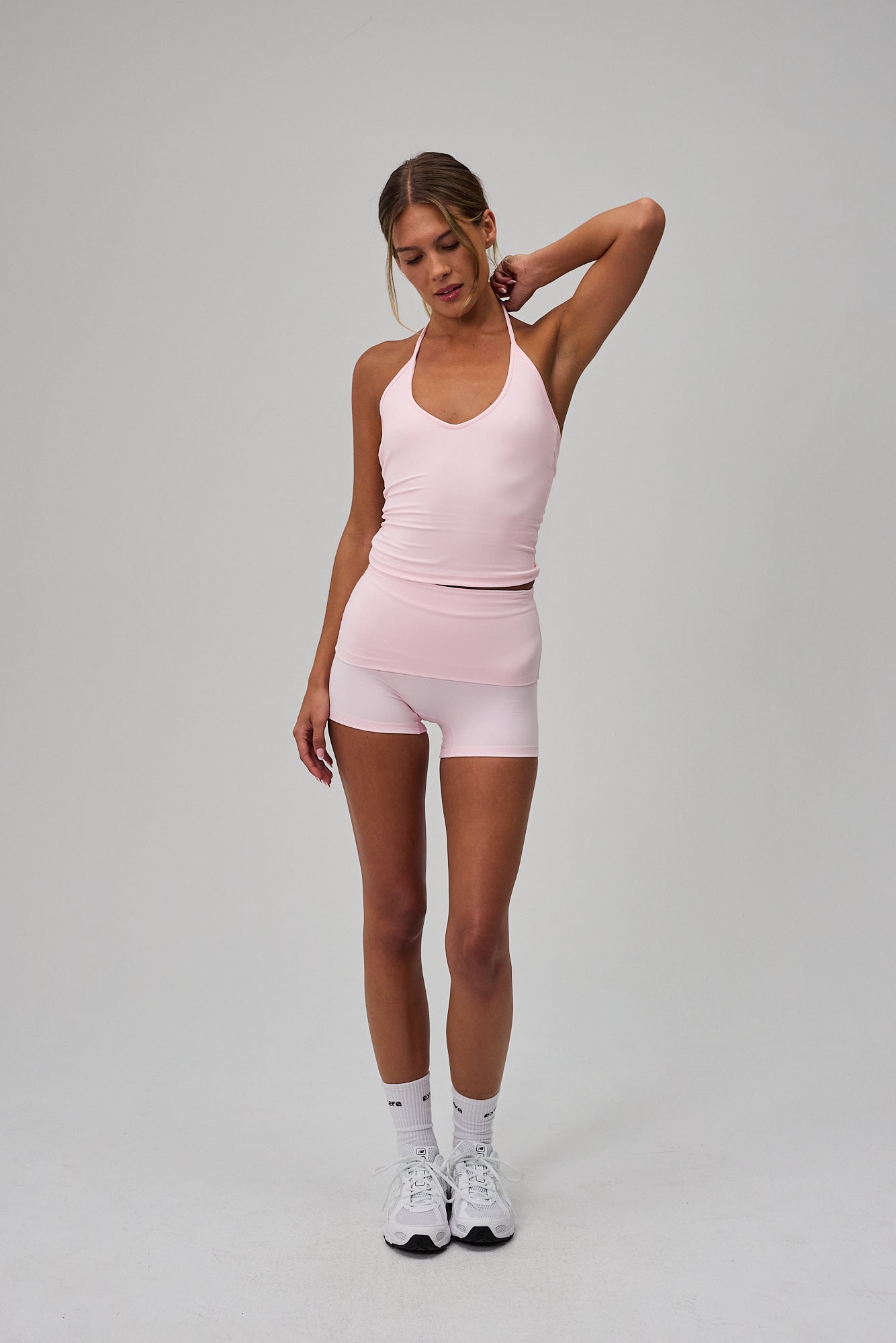 Neaty Halter Tank Top - Soft Pink