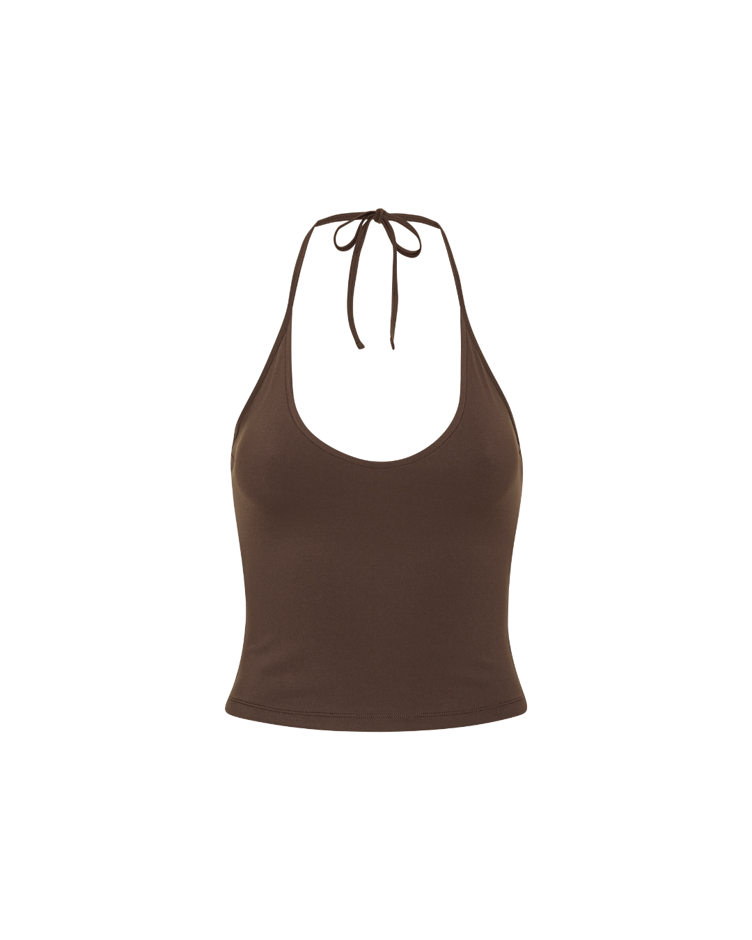 Neaty Halter Tank Top - Pecan Brown