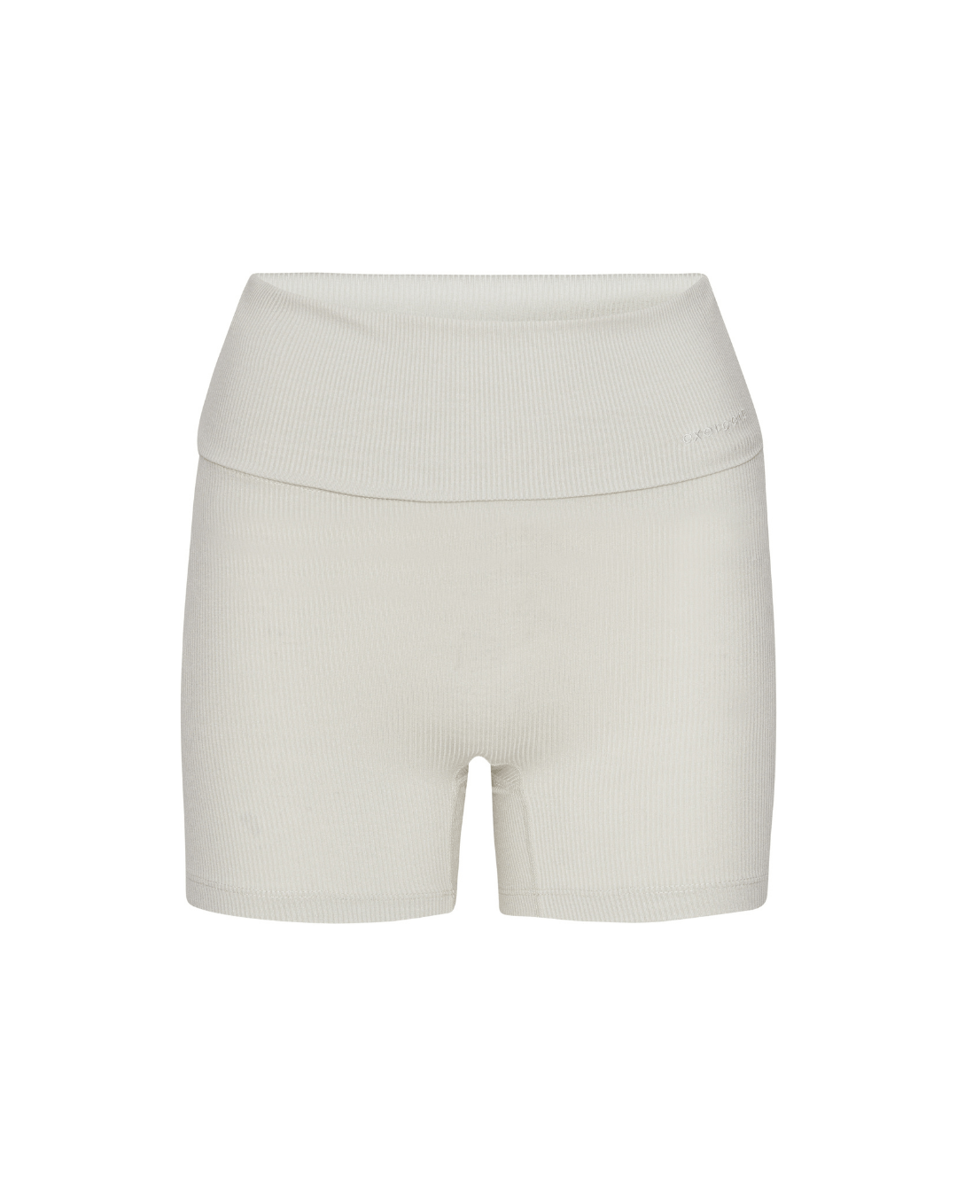 Rib Fold Over Shorts - Vanilla